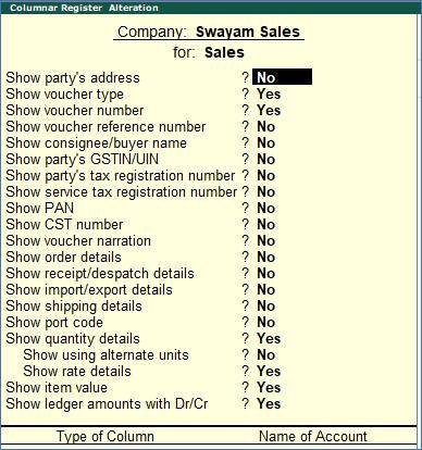 Reports on Books, Registers and Ledgers in TallyERP9